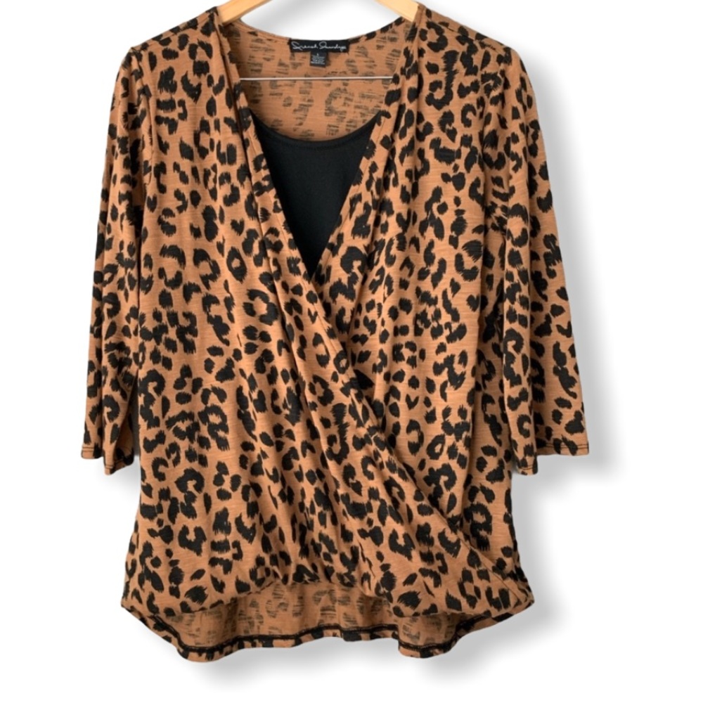 French Laundry faux wrap blouse